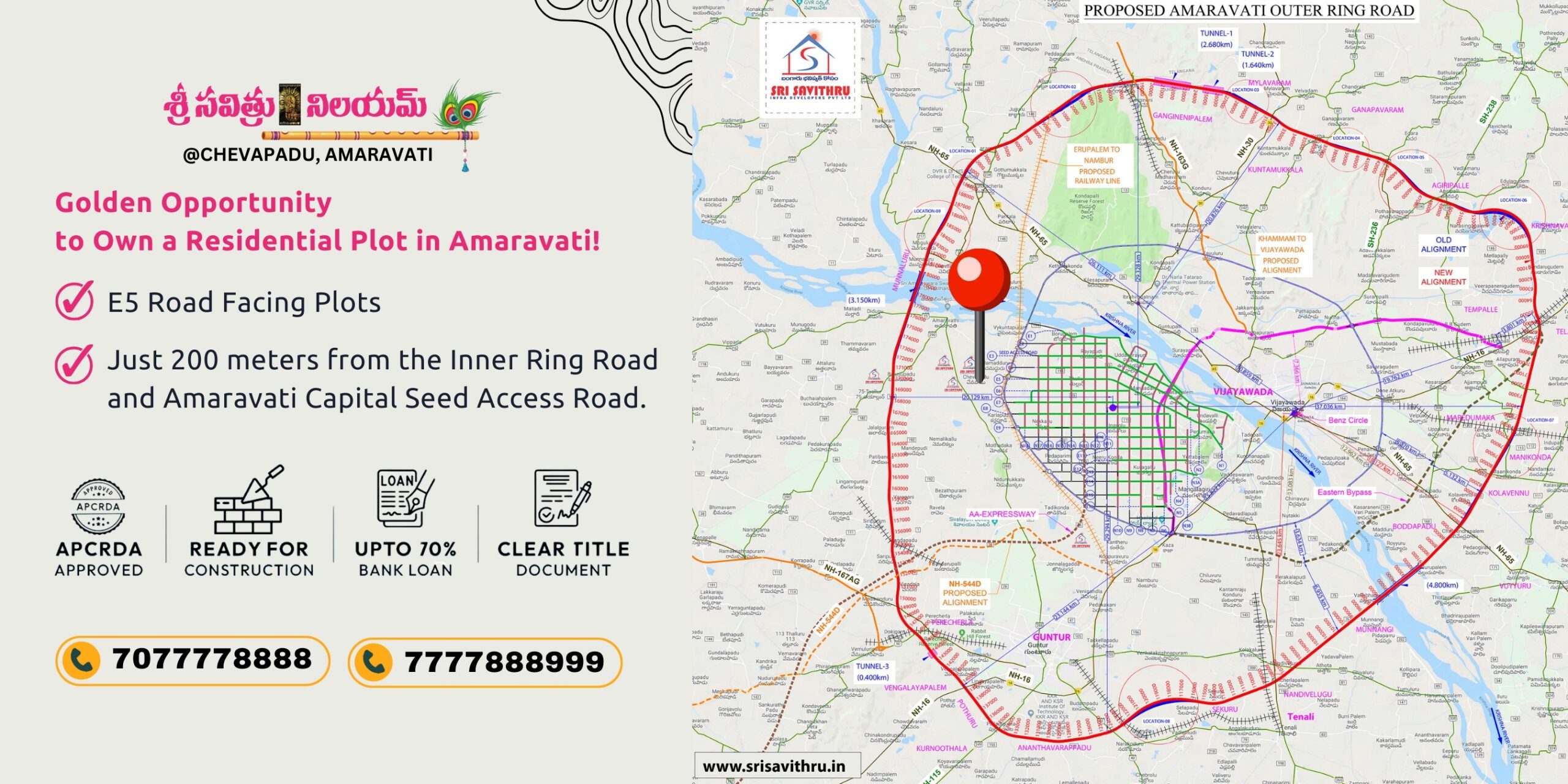 Amaravati Residential Plots by Sri Savithru at Chevapadu , Pedamodduru