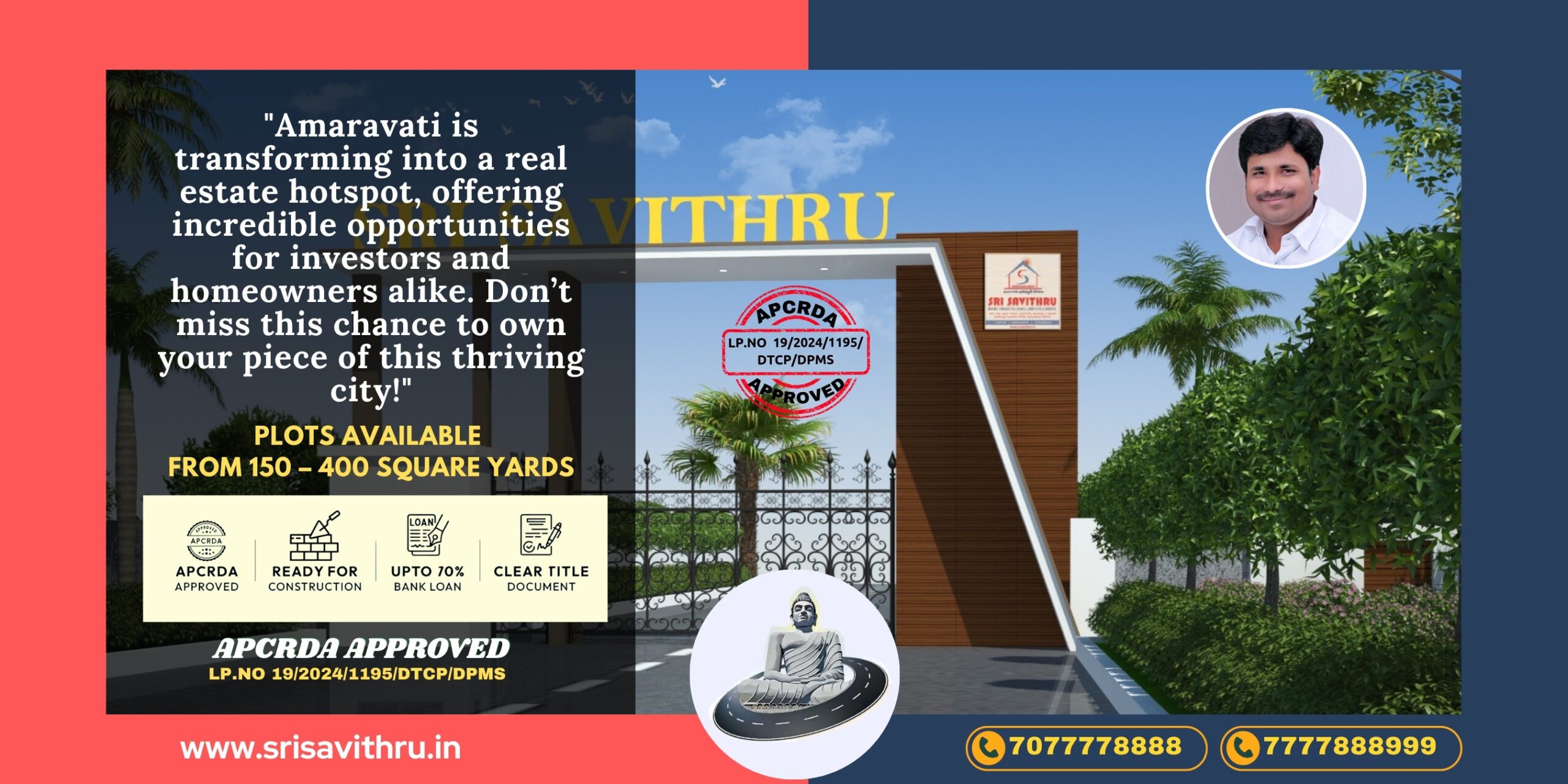 Open Plots in Amaravathi,CRDA Residential & Commercial Land for Sale
